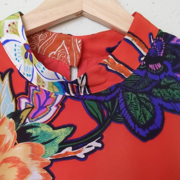 Anthropologie 100% Silk Midi Dress - Picture 4 of 8